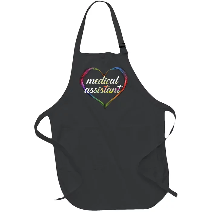 Medical Assistant Colorful Heart Full-Length Apron With Pocket