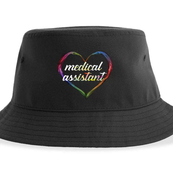 Medical Assistant Colorful Heart Sustainable Bucket Hat