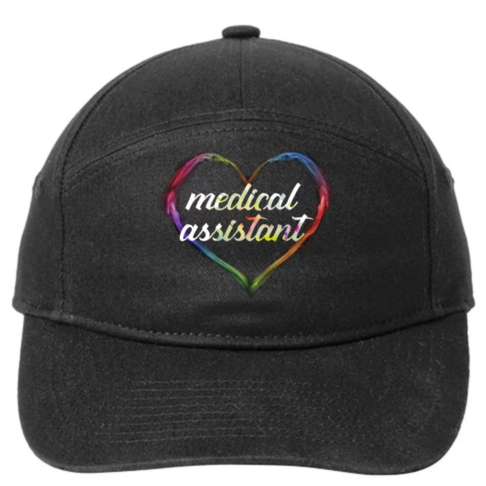 Medical Assistant Colorful Heart 7-Panel Snapback Hat