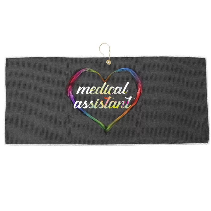 Medical Assistant Colorful Heart Large Microfiber Waffle Golf Towel