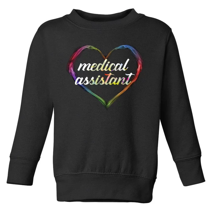 Medical Assistant Colorful Heart Toddler Sweatshirt