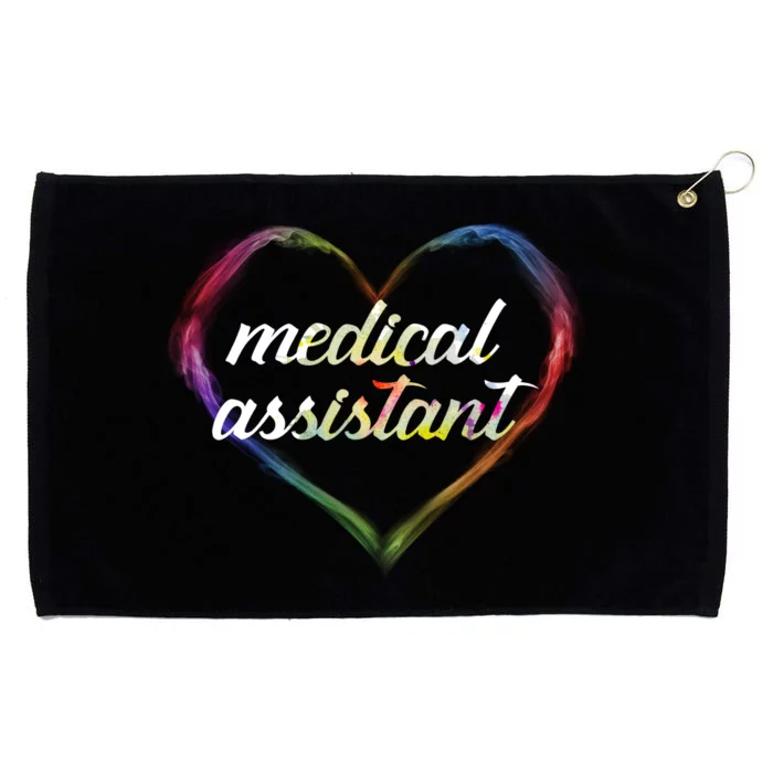 Medical Assistant Colorful Heart Grommeted Golf Towel