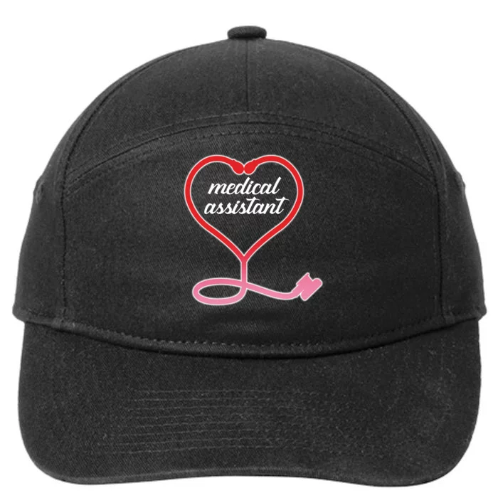 Medical Assistant Stethoscope Heart 7-Panel Snapback Hat