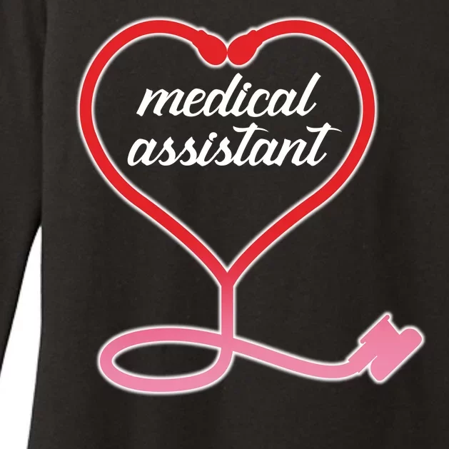 Medical Assistant Stethoscope Heart Womens CVC Long Sleeve Shirt