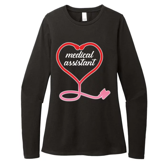 Medical Assistant Stethoscope Heart Womens CVC Long Sleeve Shirt