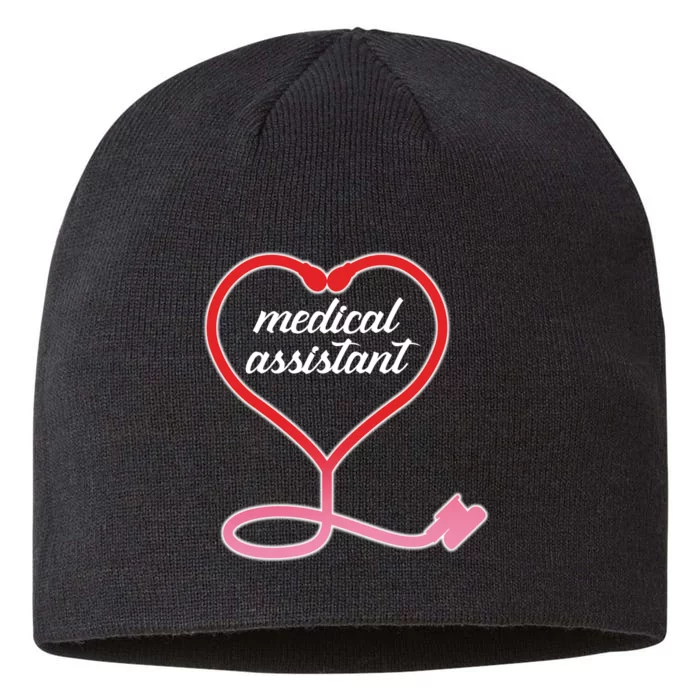 Medical Assistant Stethoscope Heart 8 1/2in Sustainable Knit Beanie