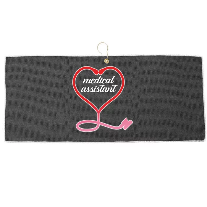 Medical Assistant Stethoscope Heart Large Microfiber Waffle Golf Towel