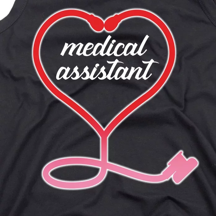 Medical Assistant Stethoscope Heart Tank Top