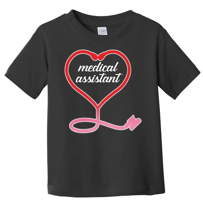 Medical Assistant Stethoscope Heart Toddler T-Shirt