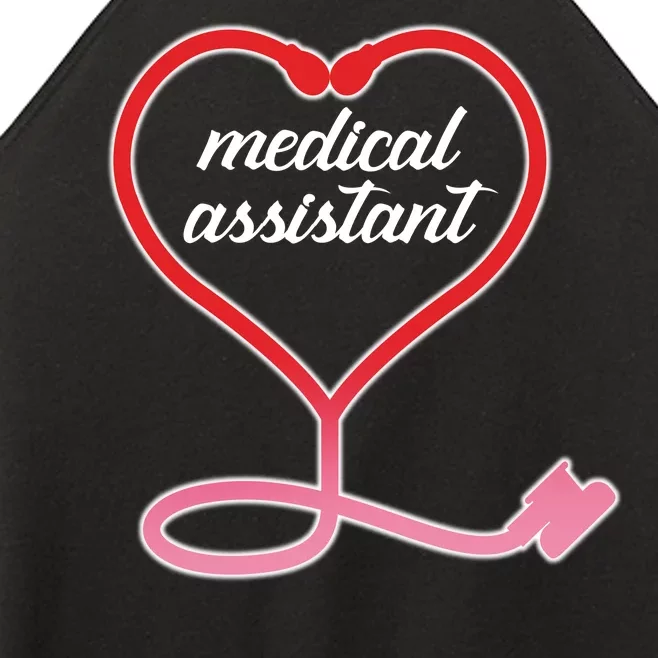 Medical Assistant Stethoscope Heart Women’s Perfect Tri Rocker Tank