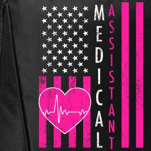 Medical Assistant USA Flag City Backpack