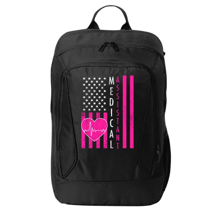 Medical Assistant USA Flag City Backpack