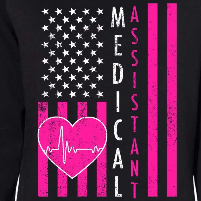 Medical Assistant USA Flag Womens California Wash Sweatshirt