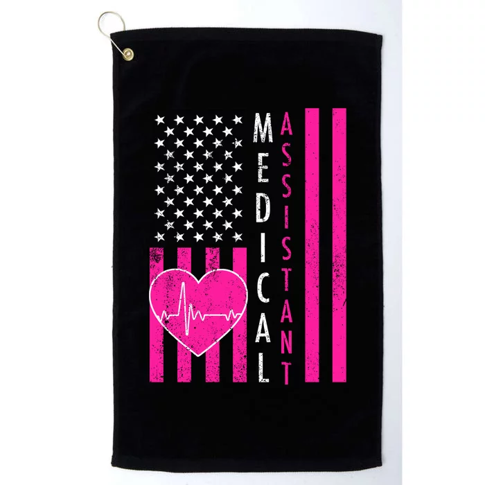 Medical Assistant USA Flag Platinum Collection Golf Towel