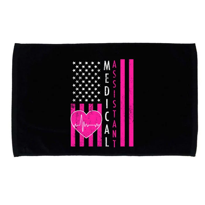 Medical Assistant USA Flag Microfiber Hand Towel