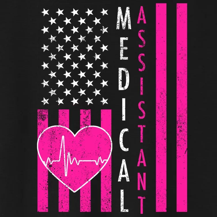 Medical Assistant USA Flag Women's Crop Top Tee