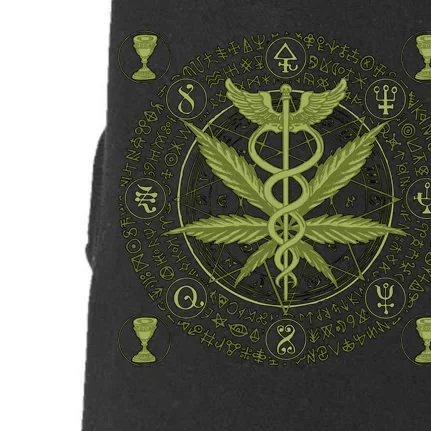 Medical Marijuana Alchemy Circle Doggie 3-End Fleece Hoodie