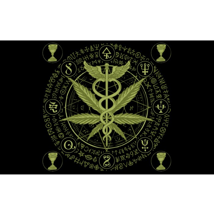 Medical Marijuana Alchemy Circle Bumper Sticker