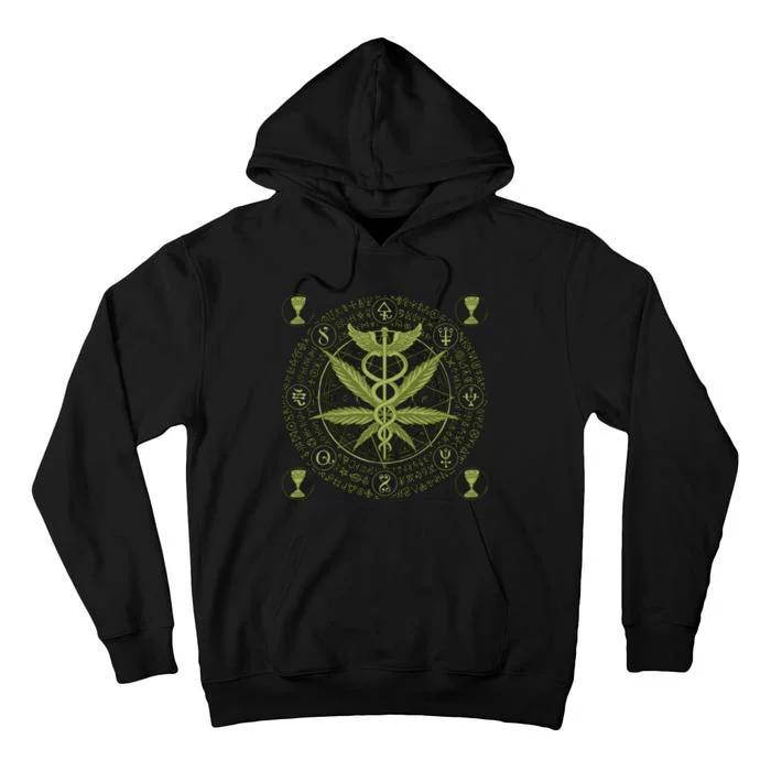 Medical Marijuana Alchemy Circle Tall Hoodie