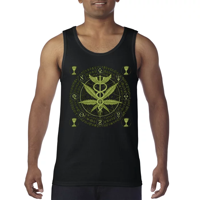 Medical Marijuana Alchemy Circle Tank Top