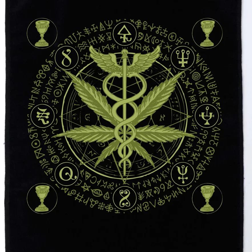 Medical Marijuana Alchemy Circle Platinum Collection Golf Towel