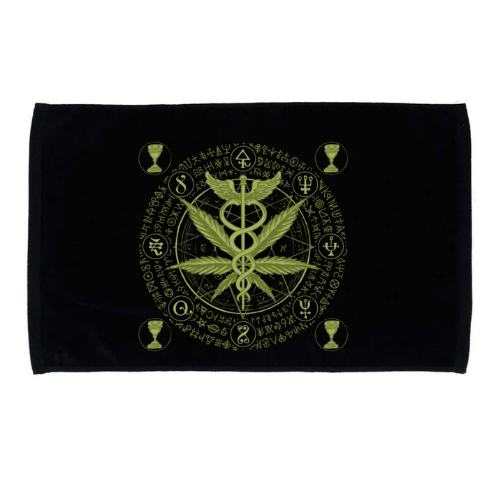 Medical Marijuana Alchemy Circle Microfiber Hand Towel