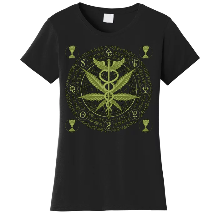 Medical Marijuana Alchemy Circle Women's T-Shirt