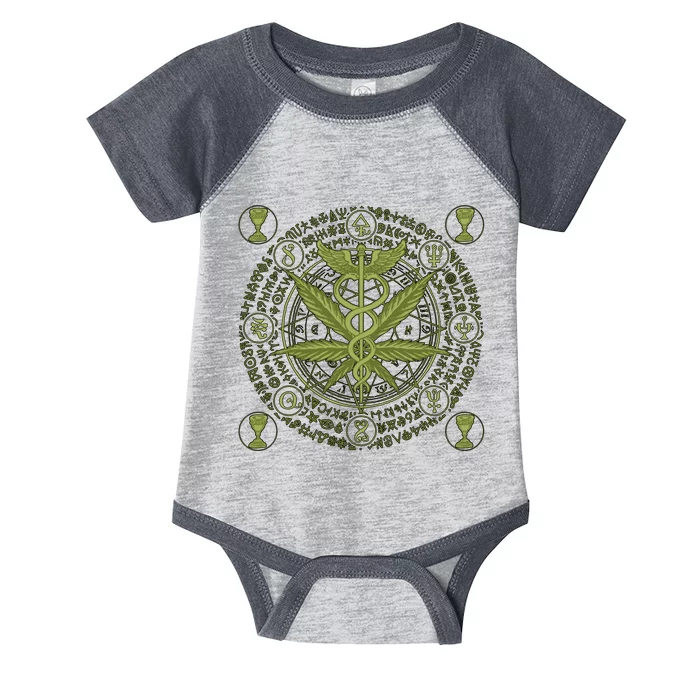 Medical Marijuana Alchemy Circle Infant Baby Jersey Bodysuit