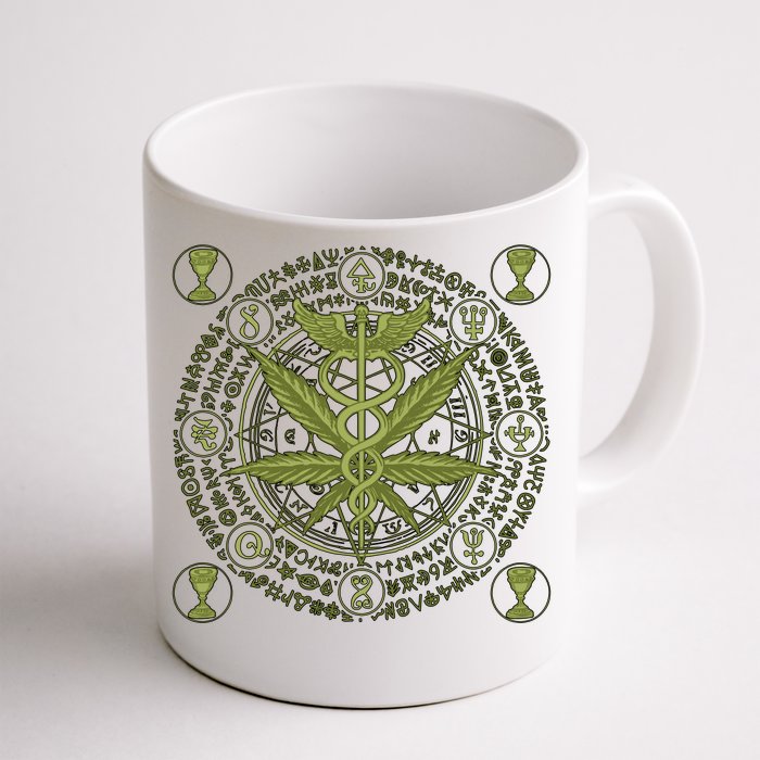 Medical Marijuana Alchemy Circle Front & Back Coffee Mug