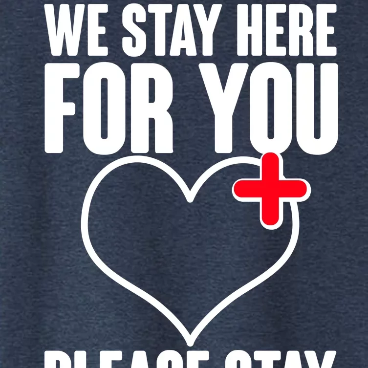 Medical Workers We Stay Here For You Women's Crop Top Tee