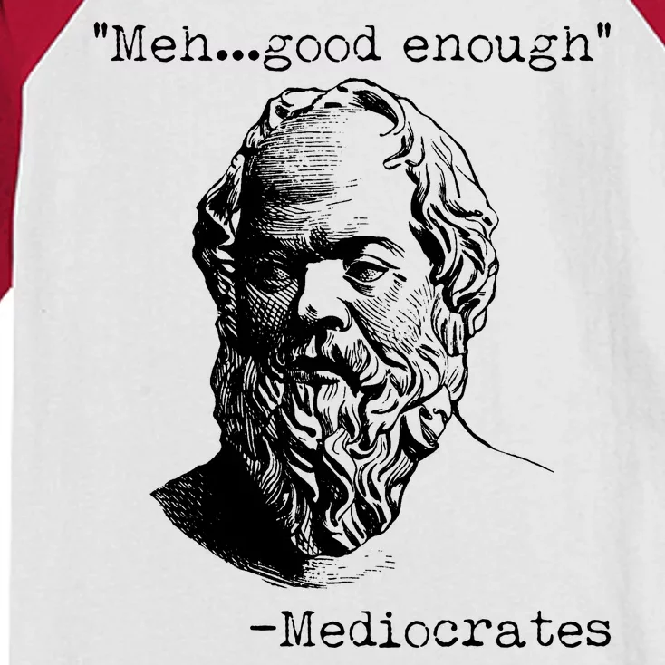 Mediocrates Meh Good Enough Kids Colorblock Raglan Jersey