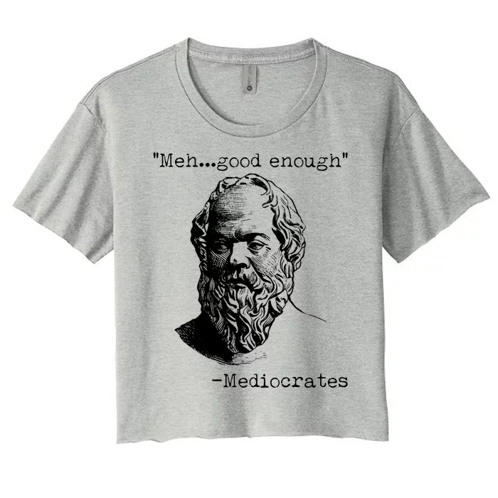 Mediocrates Meh Good Enough Women's Crop Top Tee