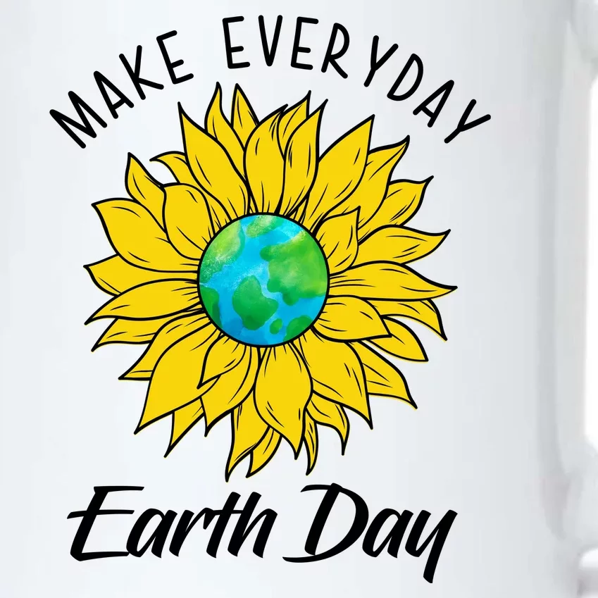 Make Everyday Earth Day Sunflower Black Color Changing Mug