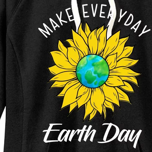 Make Everyday Earth Day Sunflower Women's Fleece Hoodie