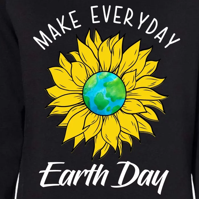 Make Everyday Earth Day Sunflower Womens California Wash Sweatshirt