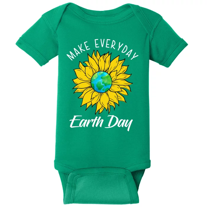 Make Everyday Earth Day Sunflower Baby Bodysuit