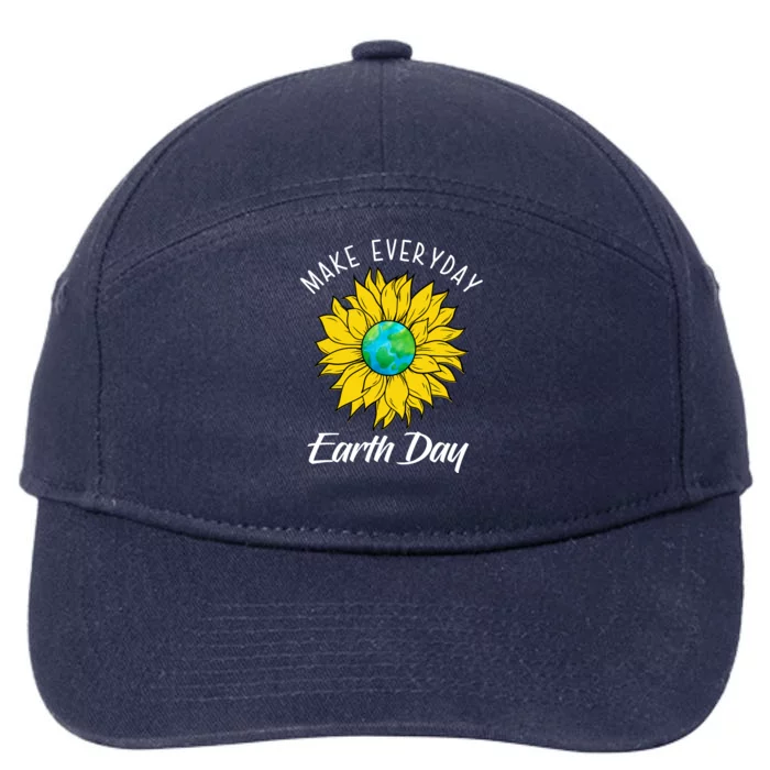 Make Everyday Earth Day Sunflower 7-Panel Snapback Hat