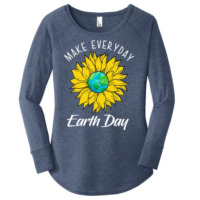 Make Everyday Earth Day Sunflower Women's Perfect Tri Tunic Long Sleeve Shirt