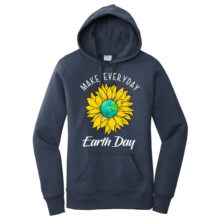 Make Everyday Earth Day Sunflower Women's Pullover Hoodie