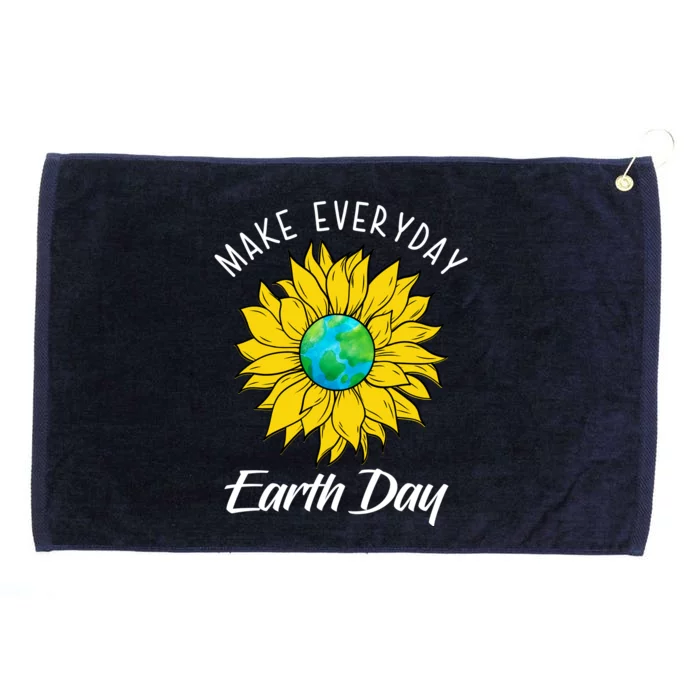 Make Everyday Earth Day Sunflower Grommeted Golf Towel