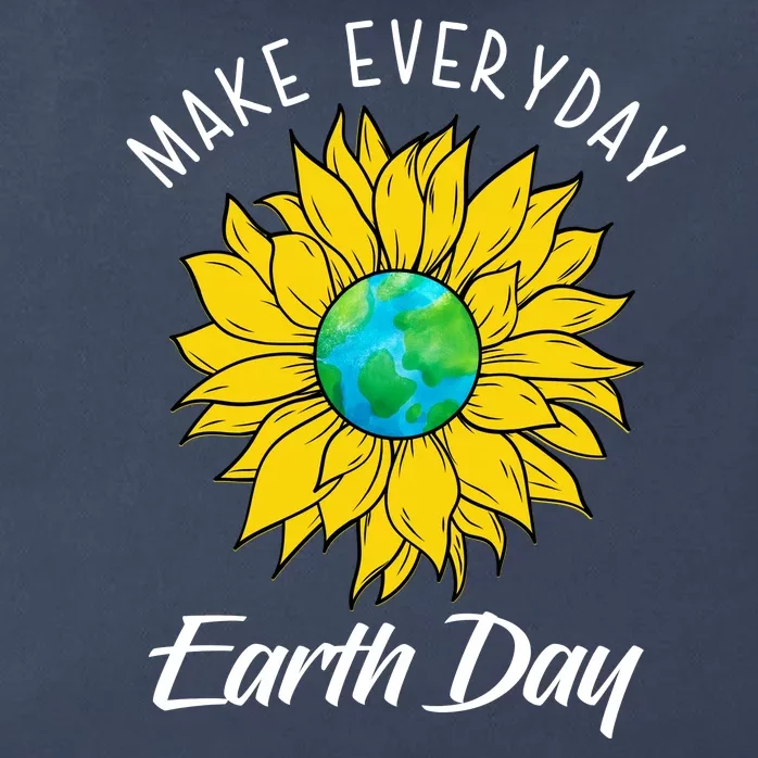 Make Everyday Earth Day Sunflower Zip Tote Bag