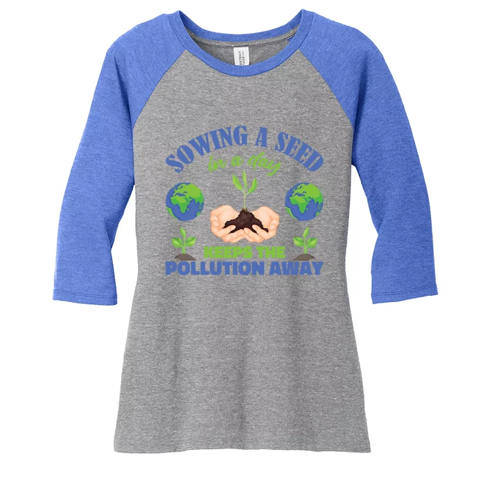 Mother Earth Environt Environtalist Funny Gift Women's Tri-Blend 3/4-Sleeve Raglan Shirt