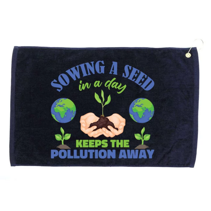 Mother Earth Environt Environtalist Funny Gift Grommeted Golf Towel