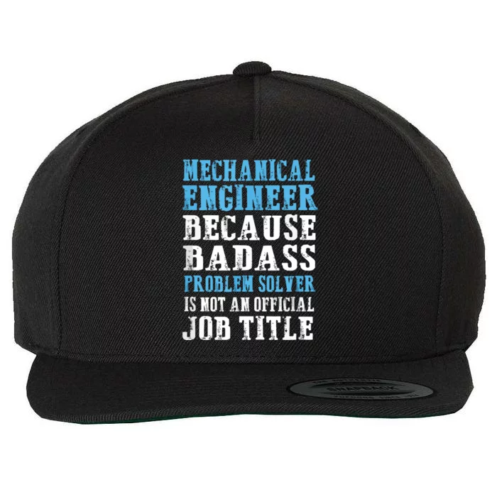 Mechanical Engineer Engineering Wool Snapback Cap