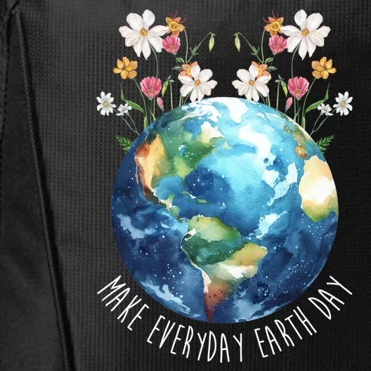 Make Everyday Earth Day Floral Globe Awareness City Backpack