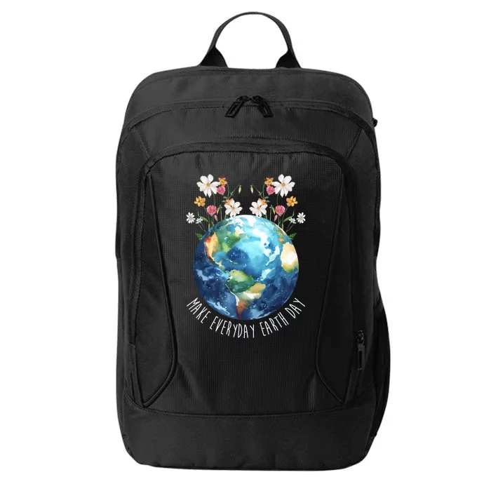 Make Everyday Earth Day Floral Globe Awareness City Backpack