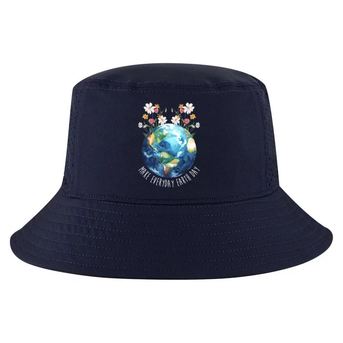 Make Everyday Earth Day Floral Globe Awareness Cool Comfort Performance Bucket Hat