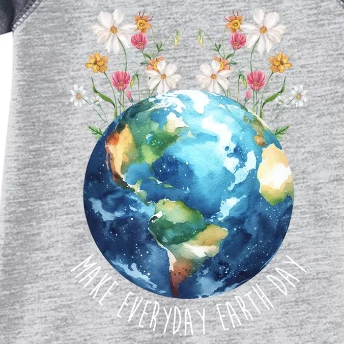 Make Everyday Earth Day Floral Globe Awareness Infant Baby Jersey Bodysuit