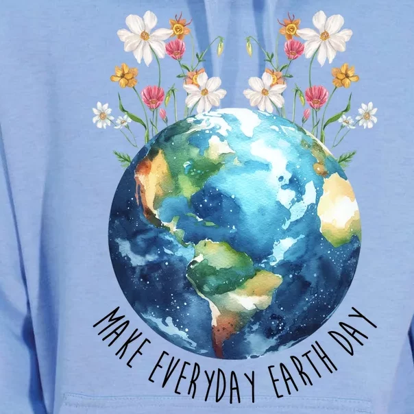 Make Everyday Earth Day Floral Globe Awareness Unisex Surf Hoodie