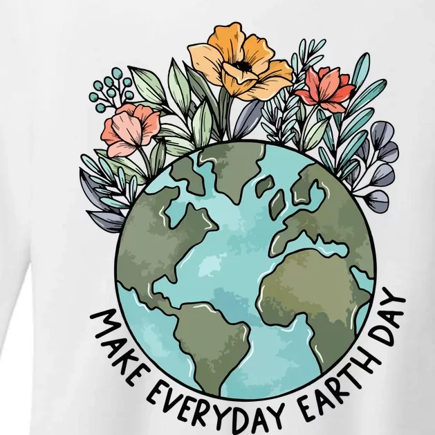 Make Everyday Earth Day Womens CVC Long Sleeve Shirt